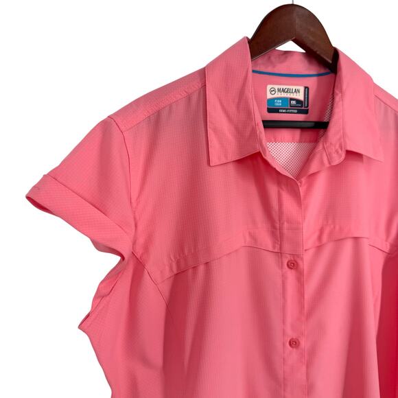 NEW NWT Magellan Outdoors Womens Plus Size XXL 2XL Fish Gear Blouse Shirt Top - Picture 4 of 6